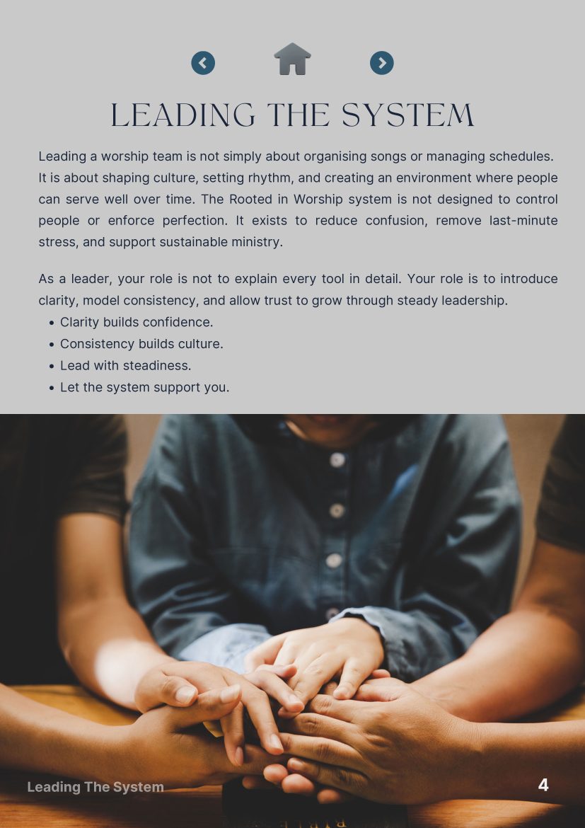 Leading the system page